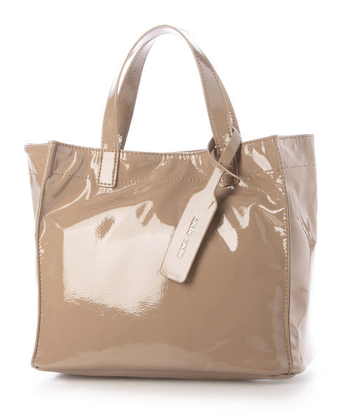 【信頼】 カシュカシュ cachecache / ソフトエナメルスクエア手提げトート バッグ