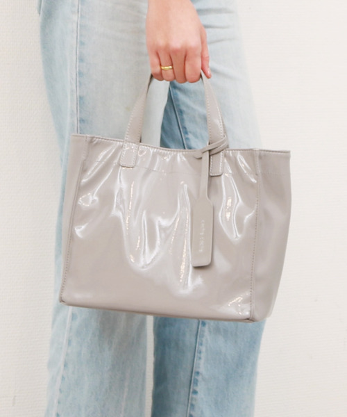 カシュカシュ cachecache / ソフトエナメルスクエア手提げトートS（トートバッグ）｜cache cache（カシュ カシュ）