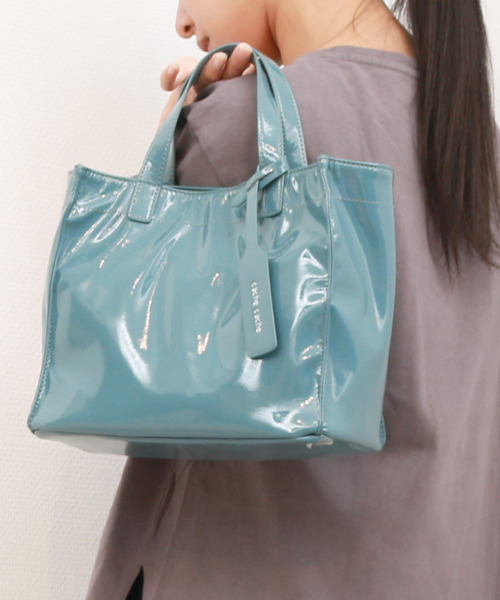 カシュカシュ cachecache / ソフトエナメルスクエア手提げトートS（トートバッグ）｜cache cache（カシュ カシュ）