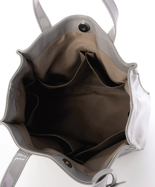 カシュカシュ cachecache / ソフトエナメルスクエア手提げトートS（トートバッグ）｜cache cache（カシュ カシュ）