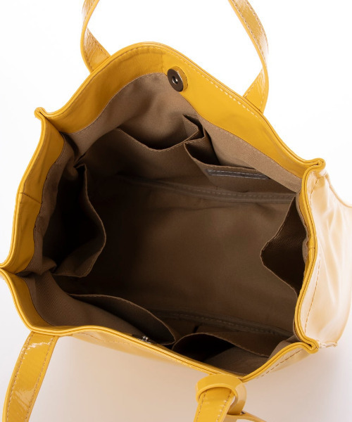 カシュカシュ cachecache / ソフトエナメルスクエア手提げトートS（トートバッグ）｜cache cache（カシュ カシュ）