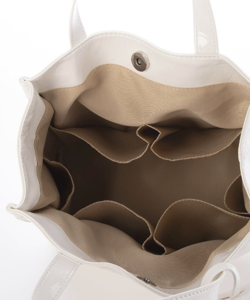 カシュカシュ cachecache / ソフトエナメルスクエア手提げトートS（トートバッグ）｜cache cache（カシュ カシュ）