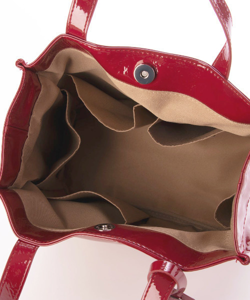 カシュカシュ cachecache / ソフトエナメルスクエア手提げトートS（トートバッグ）｜cache cache（カシュ カシュ）