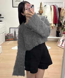 Ambre Neige by りなてぃ | 【りなてぃコラボ】フレアスリーブショートカーディガン/WEB/EC限定商品(カーディガン/ボレロ)