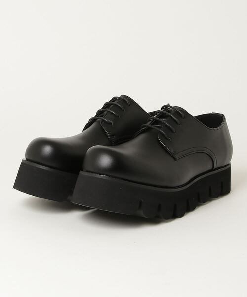 LOVEHUNTER(ラブハンター)の「LOVE HUNTER ハイソールプレーントゥシューズ(1740)(ドレスシューズ・メンズ・ブラック・44/40/41/42/43)」の4枚目の写真