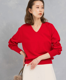 URBAN RESEARCH ROSSO WOMEN | アンチピリングVネックシームレスニット(ニット/セーター)