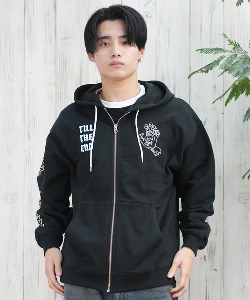 SANTA CRUZ(サンタクルーズ)の「【ムラサキスポーツ限定】SANTACRUZ/サンタクルーズ ジップアップ/パーカー バックプリント 502251301(パーカー・メンズ・ライトブラック/シルバーグレー・M/L/XL)」の16枚目の写真