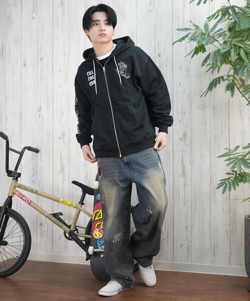 SANTA CRUZ(サンタクルーズ)の「【ムラサキスポーツ限定】SANTACRUZ/サンタクルーズ ジップアップ/パーカー バックプリント 502251301(パーカー・メンズ・ライトブラック/シルバーグレー・M/L/XL)」の20枚目の写真