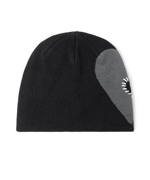 OY(オーワイ)の「『OY/オーワイ』 HEART STITCH BEANIE/ハートステッチビーニー(ニットキャップ/ビーニー・レディース・ブラック/グレー・FREE)」の10枚目の写真
