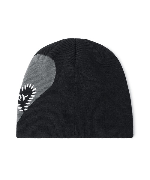 OY(オーワイ)の「『OY/オーワイ』 HEART STITCH BEANIE/ハートステッチビーニー(ニットキャップ/ビーニー・レディース・ブラック/グレー・FREE)」の11枚目の写真