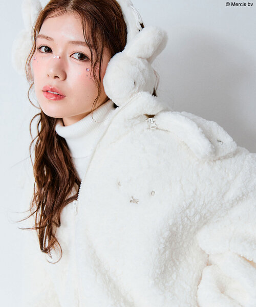 Miffy（ ミッフィー）の「miffyイヤマフ（イヤーマフ・レディース・ブラウン/オフホワイト・FREE）」の6枚目の写真