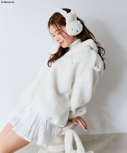 Miffy（ ミッフィー）の「miffyイヤマフ（イヤーマフ・レディース・ブラウン/オフホワイト・FREE）」の4枚目の写真