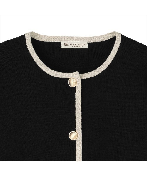 TOKYO SHIRTS（トウキョウシャツ）の「レディース縁取りニットジャケット（ニット/セーター・レディース・ブラック/ネイビー・L/M）」の7枚目の写真