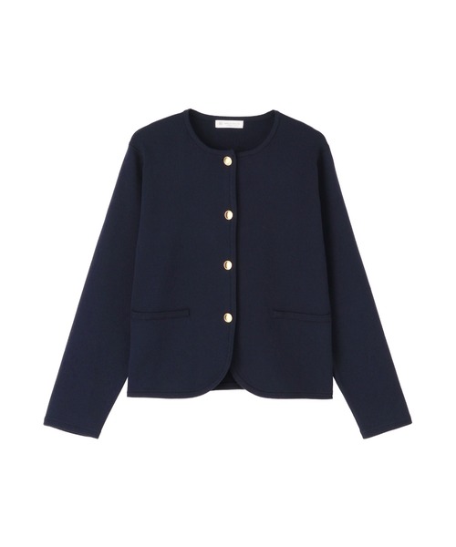 TOKYO SHIRTS（トウキョウシャツ）の「レディース縁取りニットジャケット（ニット/セーター・レディース・ブラック/ネイビー・L/M）」の12枚目の写真