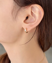 sowang（ソワン）の「リングライクデザイン ビジューフープピアス（ピアス（両耳用））」