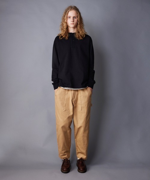 rehacer(レアセル)の「rehacer : Mother Palm Henry Neck L/S / マザーパルム ヘンリーネック ロングスリーブ カットソー(Tシャツ/カットソー・メンズ・グレー/ブラック/ホワイト・SMALL/MEDIUM/LARGE/X-LARGE)」の13枚目の写真