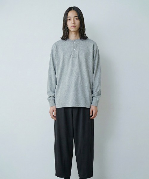 rehacer(レアセル)の「rehacer : Mother Palm Henry Neck L/S / マザーパルム ヘンリーネック ロングスリーブ カットソー(Tシャツ/カットソー・メンズ・グレー/ブラック/ホワイト・SMALL/MEDIUM/LARGE/X-LARGE)」の18枚目の写真