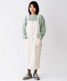10ozストレッチデニム/カツラギジャンバースカート