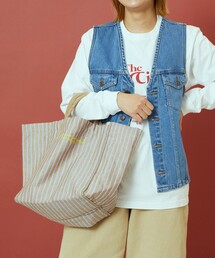 Freada | beej/ビージ Stripe Fabric Big tote bag/ストライプ ファブリック ビッグトートバッグ 限定展開(トートバッグ)