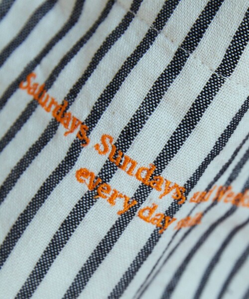 Freada(フリーダ)の「beej/ビージ Stripe Fabric Big tote bag/ストライプ ファブリック ビッグトートバッグ 限定展開(トートバッグ・レディース・ブラック/マスタード・ONE SIZE)」の7枚目の写真