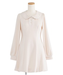 DearMyLoveRose | 丸襟ポロカットバルーンミニワンピース【大きいサイズ有り】(ワンピース)