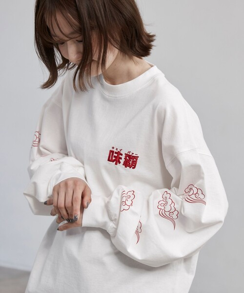 coen(コーエン)の「【味覇/ウェイパァー】プリントロングスリーブTシャツ(Tシャツ/カットソー・メンズ・ホワイト/レッド/ブラック・M/L/XL)」の7枚目の写真