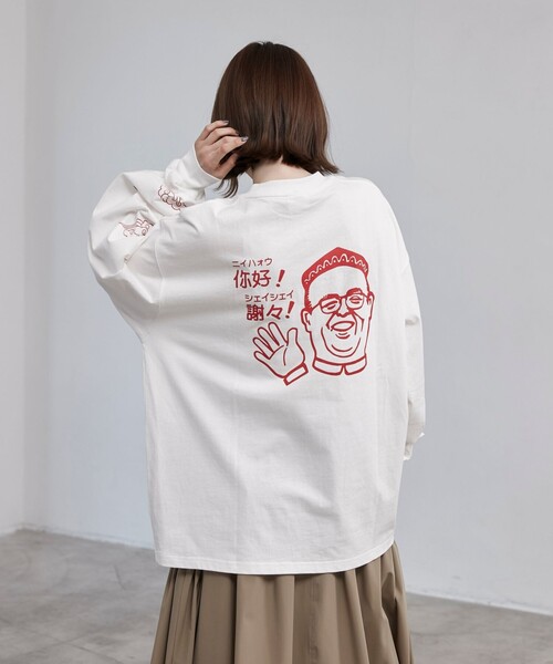 coen(コーエン)の「【味覇/ウェイパァー】プリントロングスリーブTシャツ(Tシャツ/カットソー・メンズ・ホワイト/レッド/ブラック・M/L/XL)」の9枚目の写真