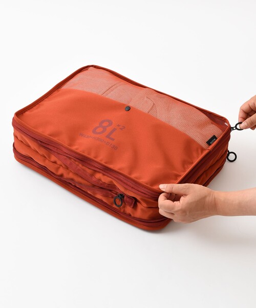 MILESTO（ミレスト）の「MILESTO/ミレスト UTILITY 圧縮パッキングオーガナイザーダブルポケット 8L×2（トラベルグッズ・メンズ・サックスブルー/レンガ/ブラック/ライトグレー・ONE SIZE）」の21枚目の写真
