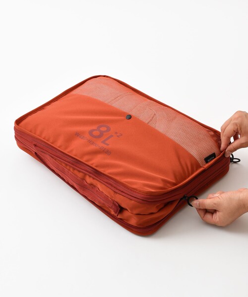 MILESTO（ミレスト）の「MILESTO/ミレスト UTILITY 圧縮パッキングオーガナイザーダブルポケット 8L×2（トラベルグッズ・メンズ・サックスブルー/レンガ/ブラック/ライトグレー・ONE SIZE）」の11枚目の写真