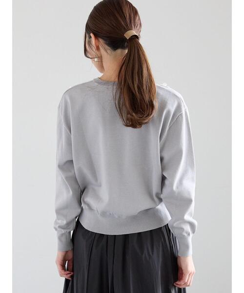 Te chichi（テチチ）の「シフォンフラワーモチーフニット（ニット/セーター・レディース・グレー/オフホワイト・F）」の21枚目の写真