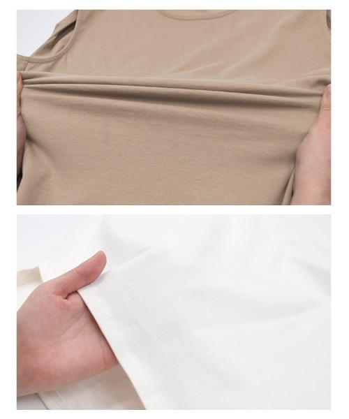 aquagarage（アクアガレージ）の「キーネックカットソー（Tシャツ/カットソー・レディース・アイボリー/チャコール/ブラック/グリーン・ONESIZE）」の6枚目の写真