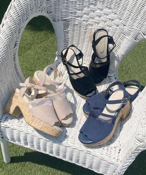 MAJESTIC LEGON（マジェスティックレゴン）の「スカラップシアーサンダル（サンダル・レディース・ネイビー/アイボリー/ブラック・SMALL/MEDIUM/LARGE/X-LARGE）」の18枚目の写真