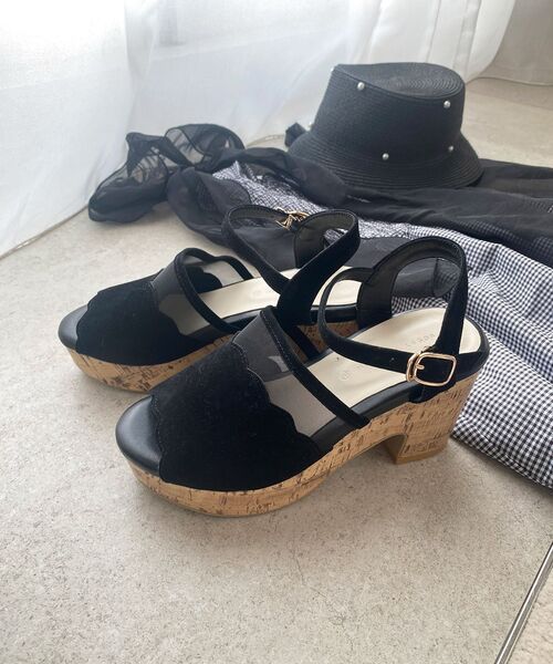 MAJESTIC LEGON（マジェスティックレゴン）の「スカラップシアーサンダル（サンダル・レディース・ネイビー/アイボリー/ブラック・SMALL/MEDIUM/LARGE/X-LARGE）」の8枚目の写真