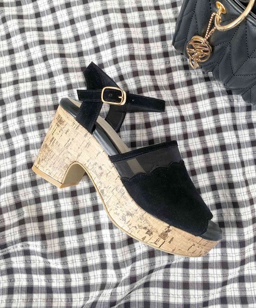 MAJESTIC LEGON（マジェスティックレゴン）の「スカラップシアーサンダル（サンダル・レディース・ネイビー/アイボリー/ブラック・SMALL/MEDIUM/LARGE/X-LARGE）」の9枚目の写真