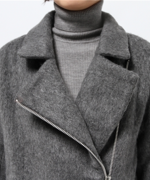 Omekashi（オメカシ）の「【Omekashi】シャギーライダースジャケット