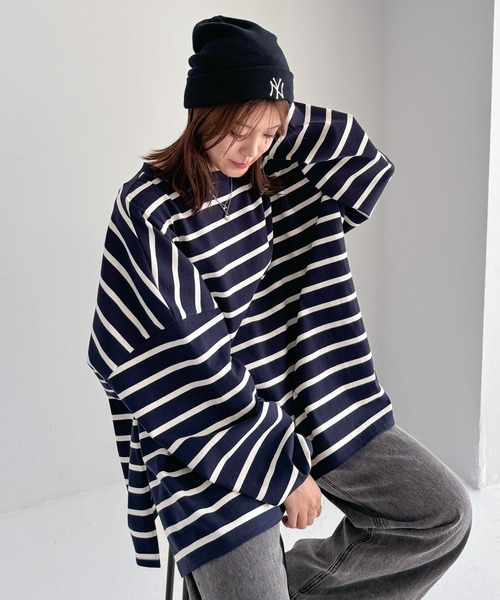 Heather(ヘザー)の「【NEW ERA/ニューエラ】Basic Cuff Knit 252053(ニットキャップ/ビーニー・レディース・ネイビー/ブラック・ONE SIZE)」の8枚目の写真