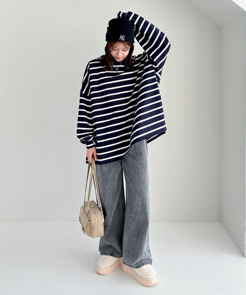 Heather(ヘザー)の「【NEW ERA/ニューエラ】Basic Cuff Knit 252053(ニットキャップ/ビーニー・レディース・ネイビー/ブラック・ONE SIZE)」の10枚目の写真