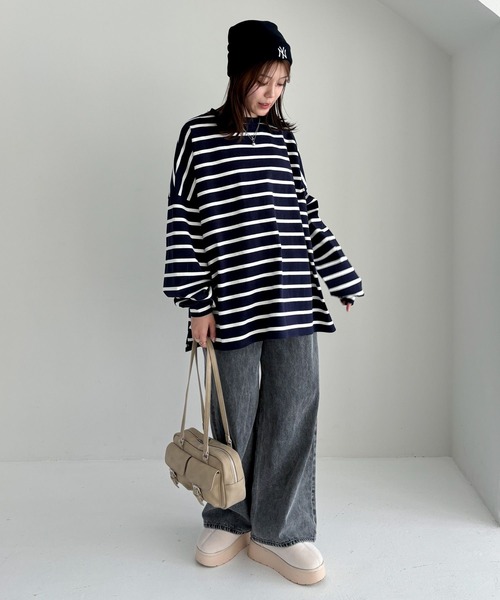 Heather(ヘザー)の「【NEW ERA/ニューエラ】Basic Cuff Knit 252053(ニットキャップ/ビーニー・レディース・ネイビー/ブラック・ONE SIZE)」の11枚目の写真