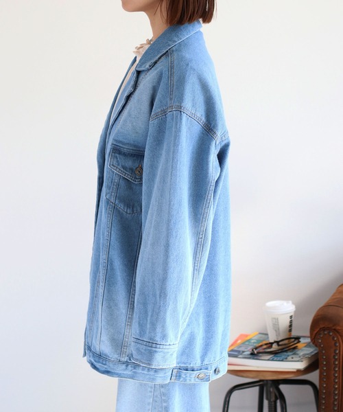 cepo(セポ)の「〈セットアップ対応〉テーラードデニムジャケット(デニムジャケット・レディース・ネイビー×ホワイト/ブルー系2・M)」の16枚目の写真