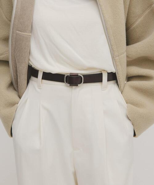 KBF（ケイビーエフ）の「ホールレスレザーベルト（ベルト・レディース・ブラック/ダークブラウン/キャメル・ONE）」の3枚目の写真