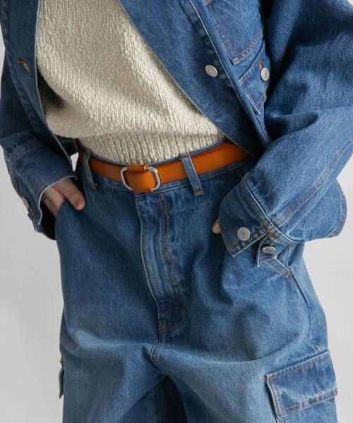 KBF（ケイビーエフ）の「ホールレスレザーベルト（ベルト・レディース・ブラック/ダークブラウン/キャメル・ONE）」の7枚目の写真