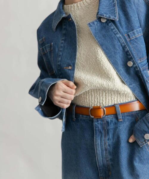 KBF（ケイビーエフ）の「ホールレスレザーベルト（ベルト・レディース・ブラック/ダークブラウン/キャメル・ONE）」の8枚目の写真