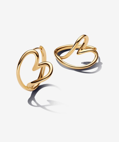 Sparkling Halo Heart Hoop Earrings
