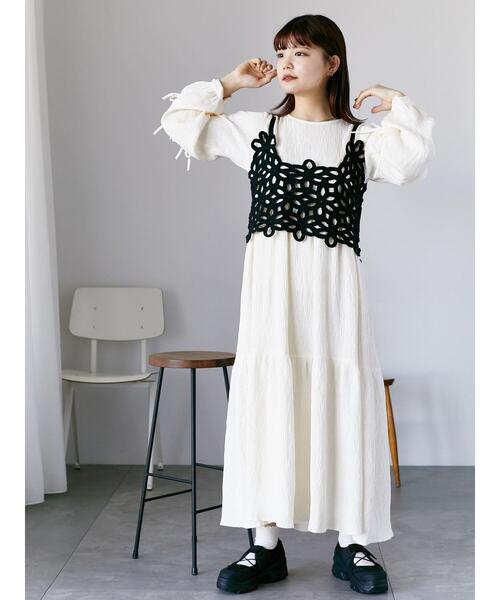 アキラナカ　袖リボンボーダーワンピ アキラナカ 袖リボンボーダーワンピ│hiai.co.jp