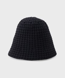 ワッフルニットバケットハット
