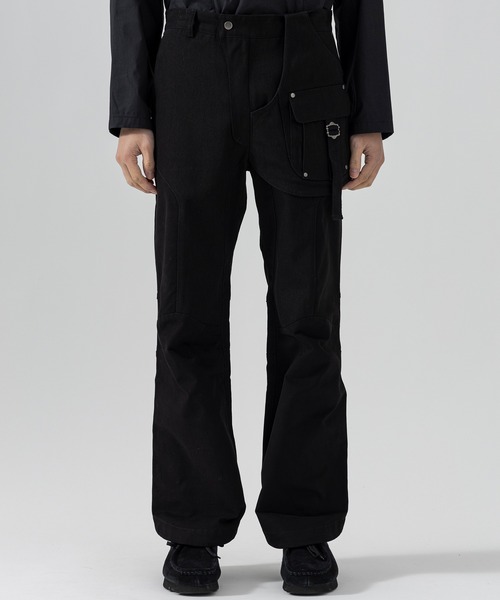 D.Nart.Ampta(ディーナ―トアンプタ)の「D.Nart.Ampta(ディー・ナート・アンプタ)Layered Work pants ロングパンツ ベイカーパンツ(その他パンツ・メンズ・ネイビー/ブラック/キャメル・M/S)」の2枚目の写真