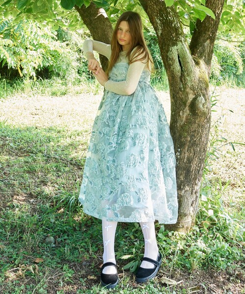 CAROLINA GLASER（カロリナ グレイサー）の「リボン タイツ（ソックス/靴下・レディース・ブラック/ホワイト・ONE SIZE）」の8枚目の写真