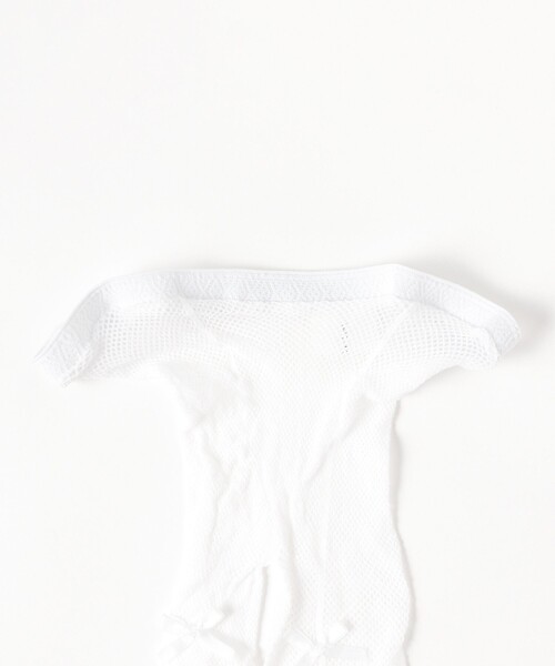 CAROLINA GLASER（カロリナ グレイサー）の「リボン タイツ（ソックス/靴下・レディース・ブラック/ホワイト・ONE SIZE）」の3枚目の写真