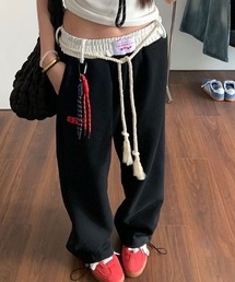 Ritzy（リッツィー）の「ストラップチャーム付き ウエスト配色 スウェットワイドパンツ（スウェットパンツ）」