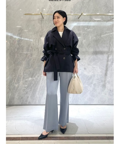 allureville(アルアバイル)の「アセテートサテンタックパンツ(その他パンツ・レディース・ライトブルー/ブラック・2/1)」の16枚目の写真